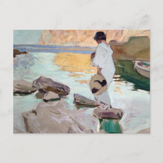 Joaquin Sorolla - Elena at Cala de San Vicente Briefkaart (Voorkant)