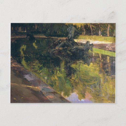 Joaquín Sorolla- Fontein de Neptune, La Granja Briefkaart (Voorkant)