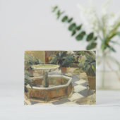 Joaquin Sorolla - Giet in een binnenplaats Briefkaart (Staand voorkant)