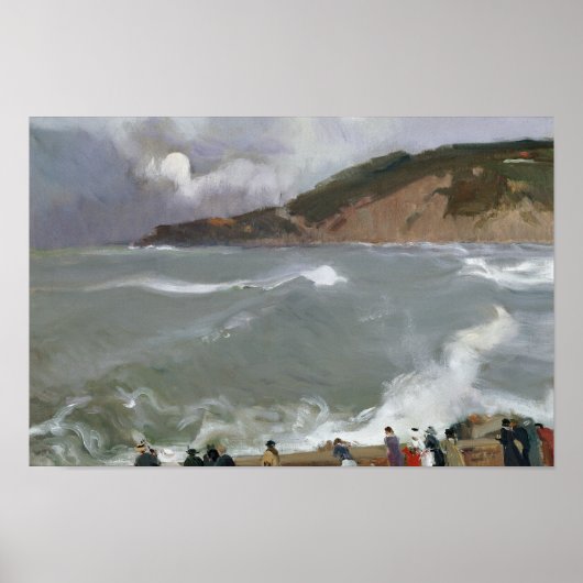 Joaquin Sorolla - Golfbreker, San Sebastian Poster (Voorkant)