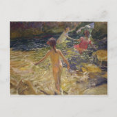 Joaquín Sorolla - Het bad, Javea Briefkaart (Voorkant)