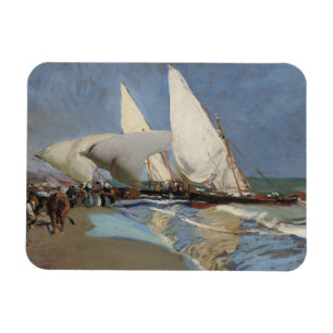 Joaquin Sorolla - Het strand in Valencia Magneet