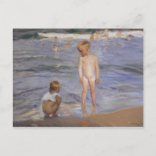 Joaquín Sorolla - Kinderen die in de middagzon zwe Briefkaart