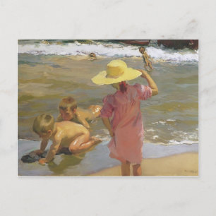Joaquín Sorolla - Kinderen op de kust Briefkaart
