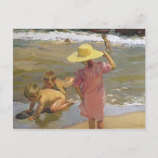Joaquín Sorolla - Kinderen op de kust Briefkaart (Voorkant)