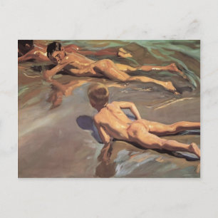 Joaquín Sorolla - Kinderen op het strand Briefkaart