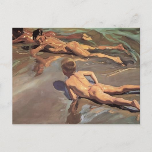 Joaquín Sorolla - Kinderen op het strand Briefkaart (Voorkant)