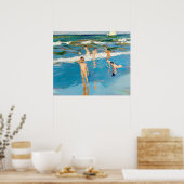 Joaquín Sorolla los niños en el mar playa Poster (Keuken)