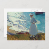 Joaquin Sorolla - Maria over het strand in Biarrit Briefkaart (Voorkant / Achterkant)