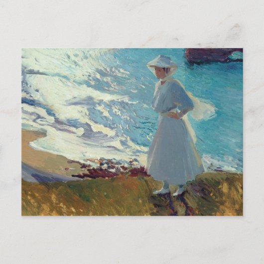 Joaquin Sorolla - Maria over het strand in Biarrit Briefkaart (Voorkant)