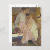 Joaquín Sorolla - Moeder en dochter, strand van Va Briefkaart (Voorkant / Achterkant)