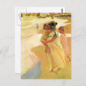 Joaquín Sorolla - Na het zwemmen, Valencia Briefkaart (Voorkant / Achterkant)