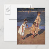 Joaquín Sorolla - naar het water, Valencia Briefkaart (Voorkant / Achterkant)