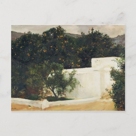Joaquín Sorolla - Oranje bomen op weg naar Sevilla Briefkaart (Voorkant)