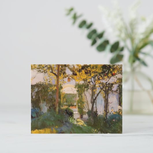 Joaquín Sorolla - Oude tuin van Alcazar in Sevilla Briefkaart (Staand voorkant)