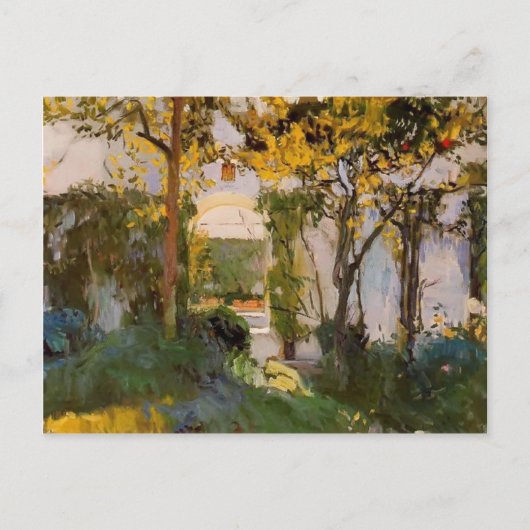 Joaquín Sorolla - Oude tuin van Alcazar in Sevilla Briefkaart (Voorkant)