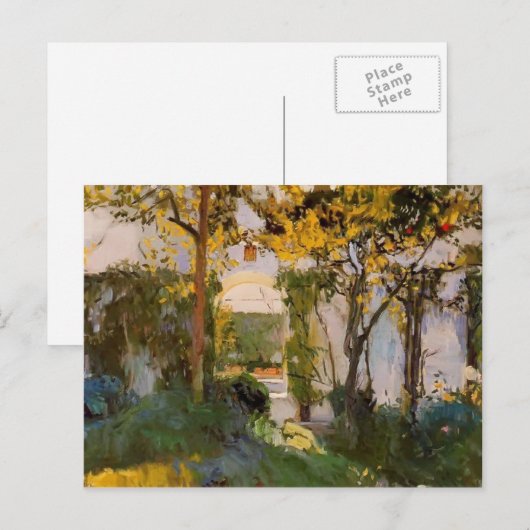Joaquín Sorolla - Oude tuin van Alcazar in Sevilla Briefkaart (Voorkant / Achterkant)