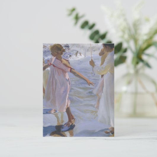 Joaquín Sorolla over de kust Briefkaart (Staand voorkant)