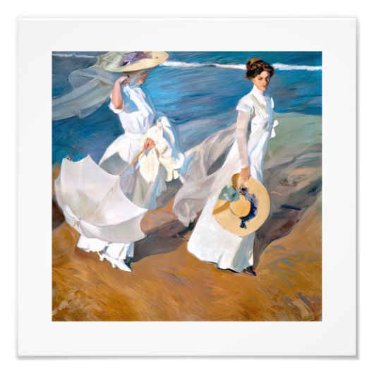 Joaquín Sorolla paseos a orillas del mar Foto Afdruk (Voorkant)