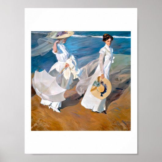 Joaquín Sorolla paseos a orillas del mar Poster (Voorkant)