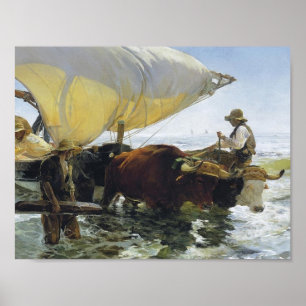 Joaquín Sorolla- Return van Visserij Poster