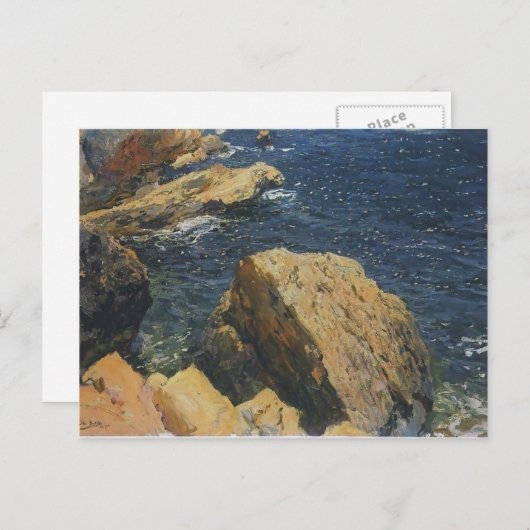 Joaquín Sorolla- Rocks of the Cape, Javea Briefkaart (Voorkant / Achterkant)
