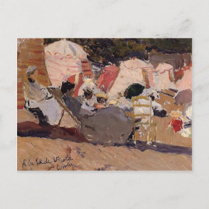 Joaquín Sorolla - The Beach at Biarritz Briefkaart
