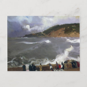 Joaquín Sorolla- The Breakwater of San Sebastian Briefkaart