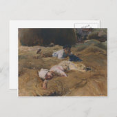 Joaquín Sorolla - The nap, Asturias Briefkaart (Voorkant / Achterkant)