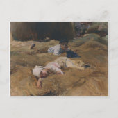 Joaquín Sorolla - The nap, Asturias Briefkaart (Voorkant)