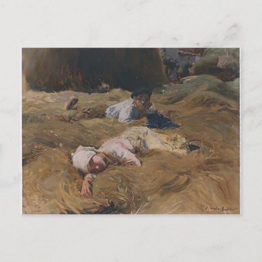 Joaquín Sorolla - The nap, Asturias Briefkaart (Voorkant)