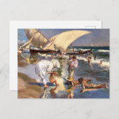 Joaquin Sorolla - Valencia Beach by Morning Light Briefkaart (Voorkant / Achterkant)