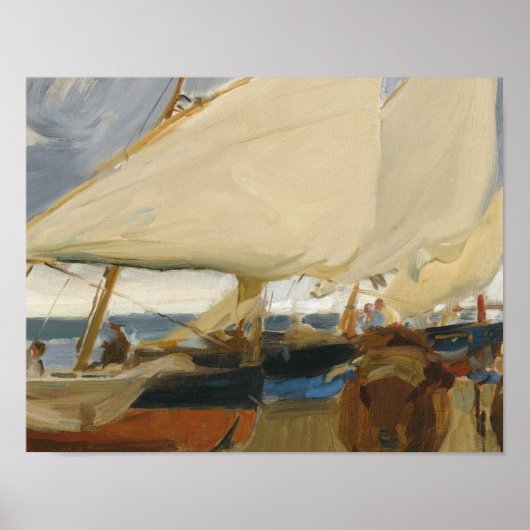 Joaquin Sorolla - Valencia Beach Poster (Voorkant)