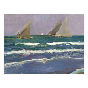 Joaquin Sorolla - Verzendstaarten in het Zee Foto Afdruk