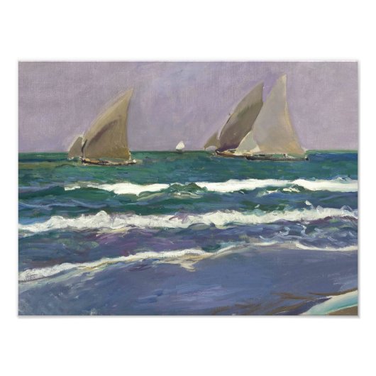 Joaquin Sorolla - Verzendstaarten in het Zee Foto Afdruk (Voorkant)