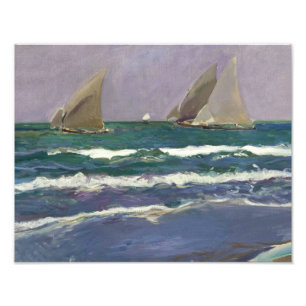 Joaquin Sorolla - Verzendstaarten in het Zee Foto Afdruk