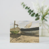 Joaquin Sorolla - Vissende boten op het strand Briefkaart (Staand voorkant)