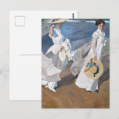 Joaquin Sorolla - Vrouwen wandelen op het strand Briefkaart (Voorkant / Achterkant)