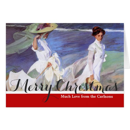 Joaquin Sorolla Women Walking Beach (Voorkant Horizontaal)