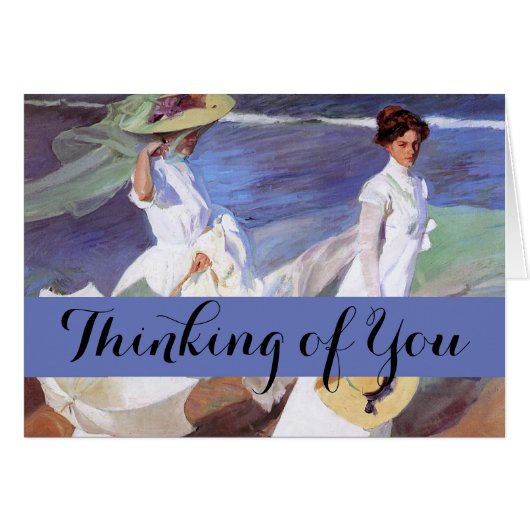 Joaquin Sorolla Women Walking Beach (Voorkant Horizontaal)