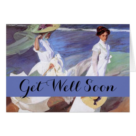 Joaquin Sorolla Women Walking Beach (Voorkant Horizontaal)