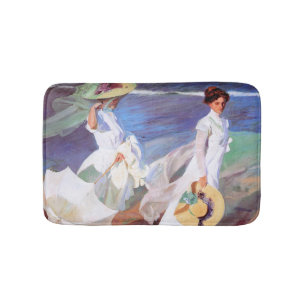 Joaquin Sorolla Women Walking Beach Badmat
