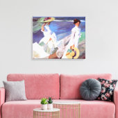 Joaquin Sorolla Women Walking Beach Canvas Afdruk (Insitu (Woonkamer))