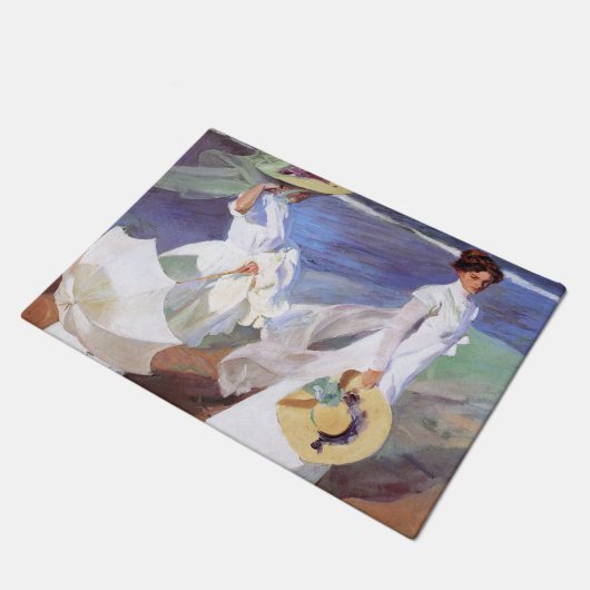 Joaquin Sorolla Women Walking Beach Deurmat (Schuin)