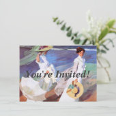 Joaquin Sorolla Women Walking Beach Kaart (Staand voorkant)