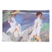 Joaquin Sorolla Women Walking Beach Kussensloop (Achterkant)
