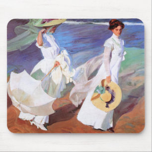 Joaquin Sorolla Women Walking Beach Muismat