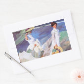 Joaquin Sorolla Women Walking Beach Rechthoekige Sticker (Envelop)