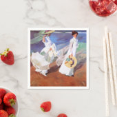 Joaquin Sorolla Women Walking Beach Servet (Insitu)