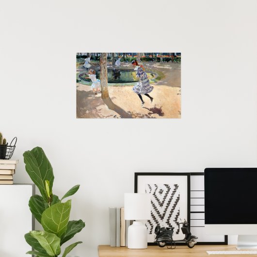 Joaquín Sorolla y Bastida De kieuwhelling Poster (Thuiskantoor)